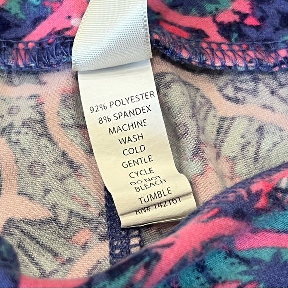 Patterned Leggings Pink Blue Teal Abstract Design Comfortable‎ Yoga Pants - Picture 7 of 7